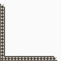 Klinker Victorian Floor Tiles bård Kingsley Black / Dover White