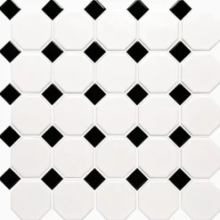 Klinker Victorian Floor Tiles mosaik Classic Octagon and Dot