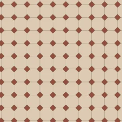 Klinker Victorian Floor Tiles mönster York White / Red