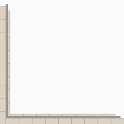 Klinker Victorian Floor Tiles bård 123 mm Grey / Dover White