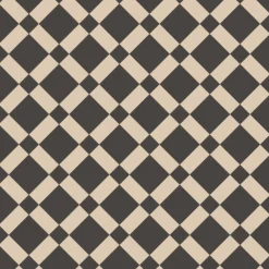 Klinker Victorian Floor Tiles mönster Edinburgh Black / White