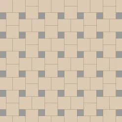 Klinker Victorian Floor Tiles mönster Helsinki White / Grey