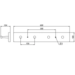 Kroklist Kallis furu 900 mm