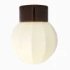Lampa Deco rak gräddvit/brun IP54