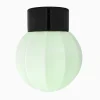 Lampa Deco rak pastellgrön/svart IP54