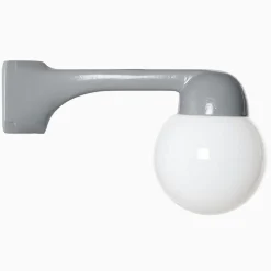 Lampa Funkis 1950 Hörn Grå Rak Klot