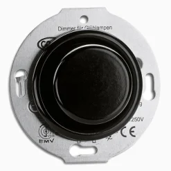 Led-dimmer svart bakelit insats 3-130 W