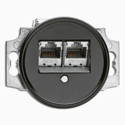 Modularuttag svart bakelit insats