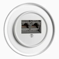 Modularuttag vit med glasring