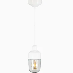 Ohm pendel 100 H215 vit med opalglas - E27