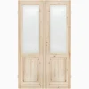 Parspegeldörr med karm ovanspegel ornamentglas M13x21 - Höger