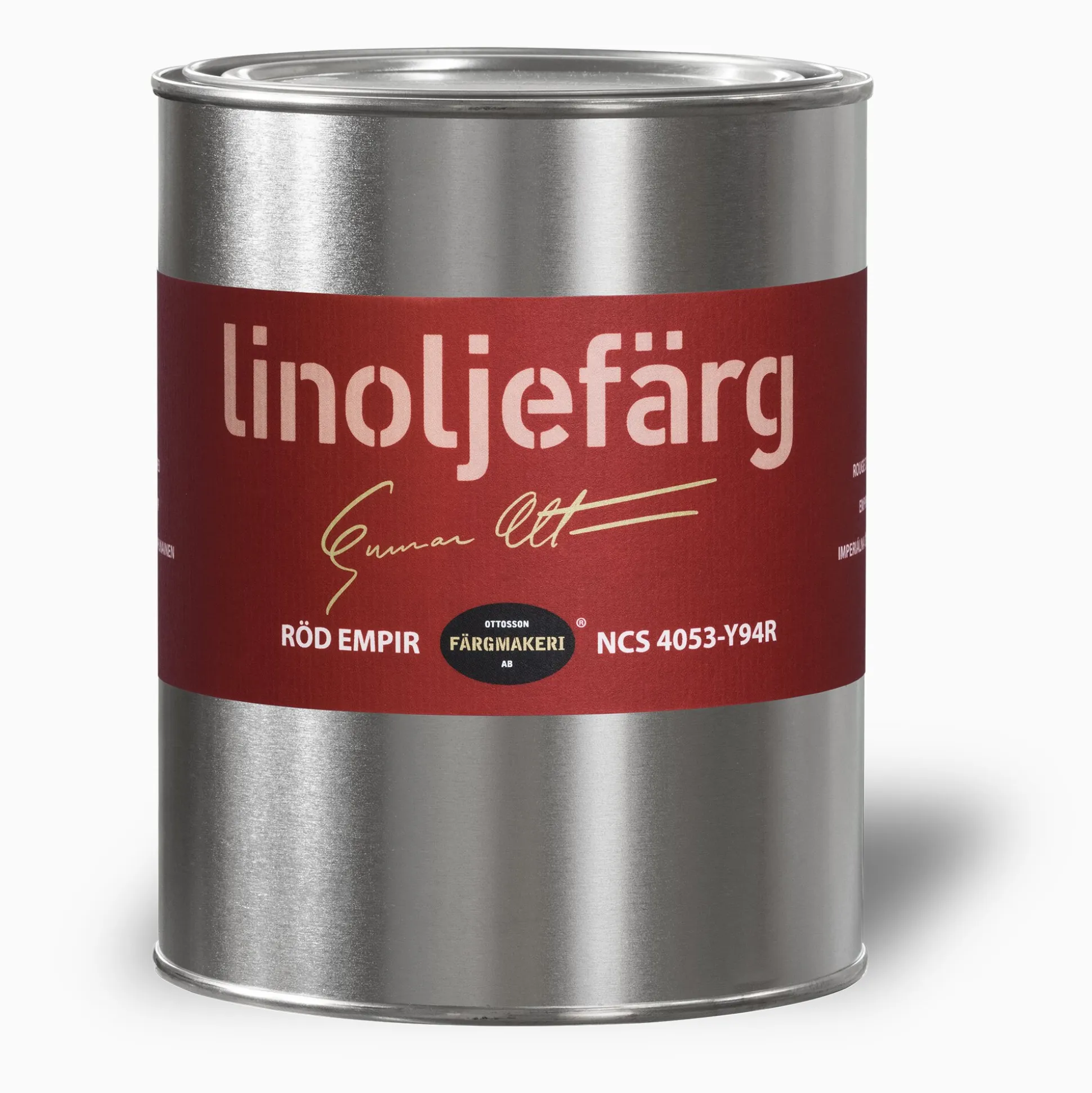 Röd Empir 3011 linoljefärg provburk