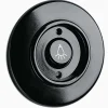 Signalknapp Lampa svart bakelit med ring
