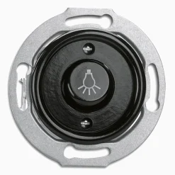 Signalknapp Lampa svart bakelit insats