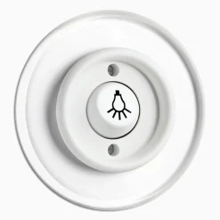 Signalknapp Lampa vit med glasring