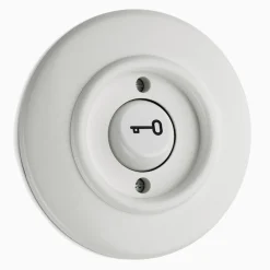 Signalknapp Nyckel vit med ring