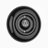 Signalknapp Ringklocka svart porslin med ring