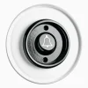 Signalknapp Ringklocka svart bakelit med glasring