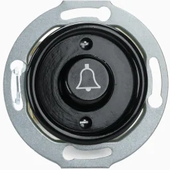 Signalknapp Ringklocka svart bakelit insats