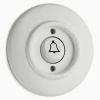Signalknapp Ringklocka vit med ring