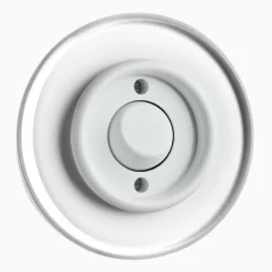 Signalknapp vit med glasring