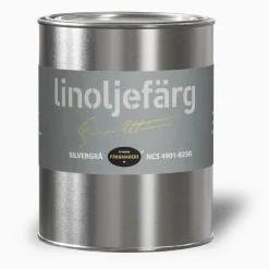 Silvergrå linoljefärg 500 ml