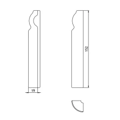 Sockel H&E Smith hörnbit Celadon