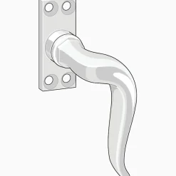 Spanjoletthandtag Fix nr. 2 mässing höger