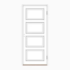 Spegeldörr med karm 4-spegel M7x20 - Höger