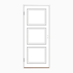 Spegeldörr med karm 3-spegel M7x20 - Höger