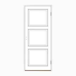 Spegeldörr med karm 3-spegel M7x20 - Höger