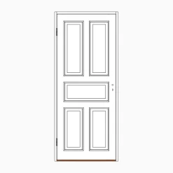 Spegeldörr med karm 5-spegel K M8x20 - Höger