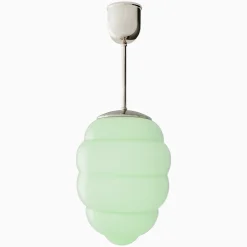 Taklampa Bikupa pastellgrön - förnicklad mässing 540 mm