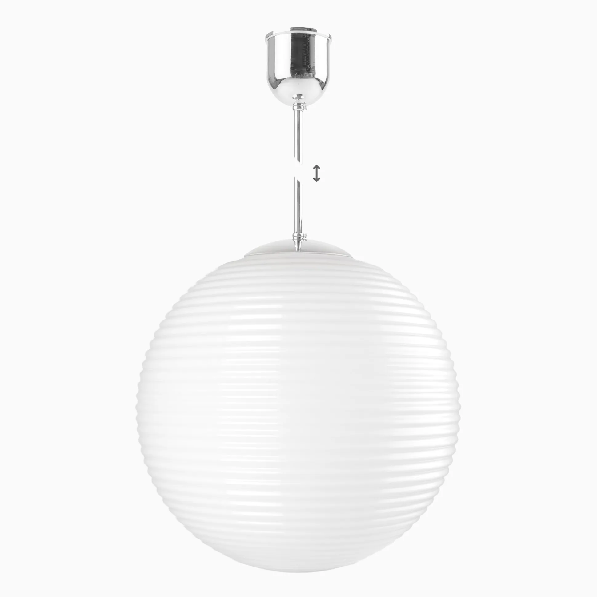 Taklampa Edeby förnicklad mässing 780 mm