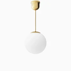 Taklampa klot mässing 520 mm med stor takkopp