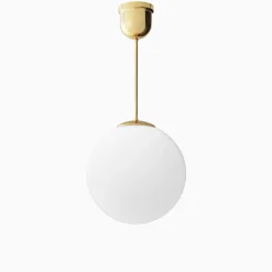 Taklampa klot mässing 580 mm med stor takkopp