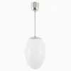 Taklampa Ova Liten förnicklad mässing 580 mm