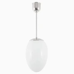 Taklampa Ova Liten förnicklad mässing 580 mm