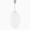Taklampa Ova Stor förnicklad 940 mm