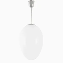 Taklampa Ova Stor förnicklad 740 mm