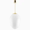 Taklampa Ova Stor mässing 740 mm