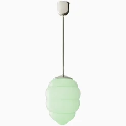 Taklampa Bikupa pastellgrön - förnicklad mässing 840 mm