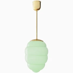 Taklampa Bikupa pastellgrön - mässing 640 mm