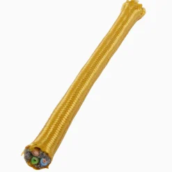 Textilkabel slät 3-ledare brun