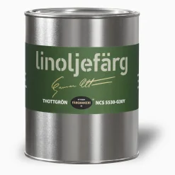 Thottgrön linoljefärg provburk