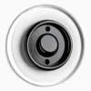 Tryckdimmer svart bakelit med glasring