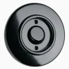 Tryckdimmer svart bakelit med ring