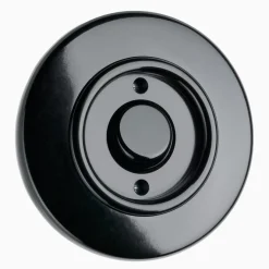 Tryckdimmer svart bakelit med ring