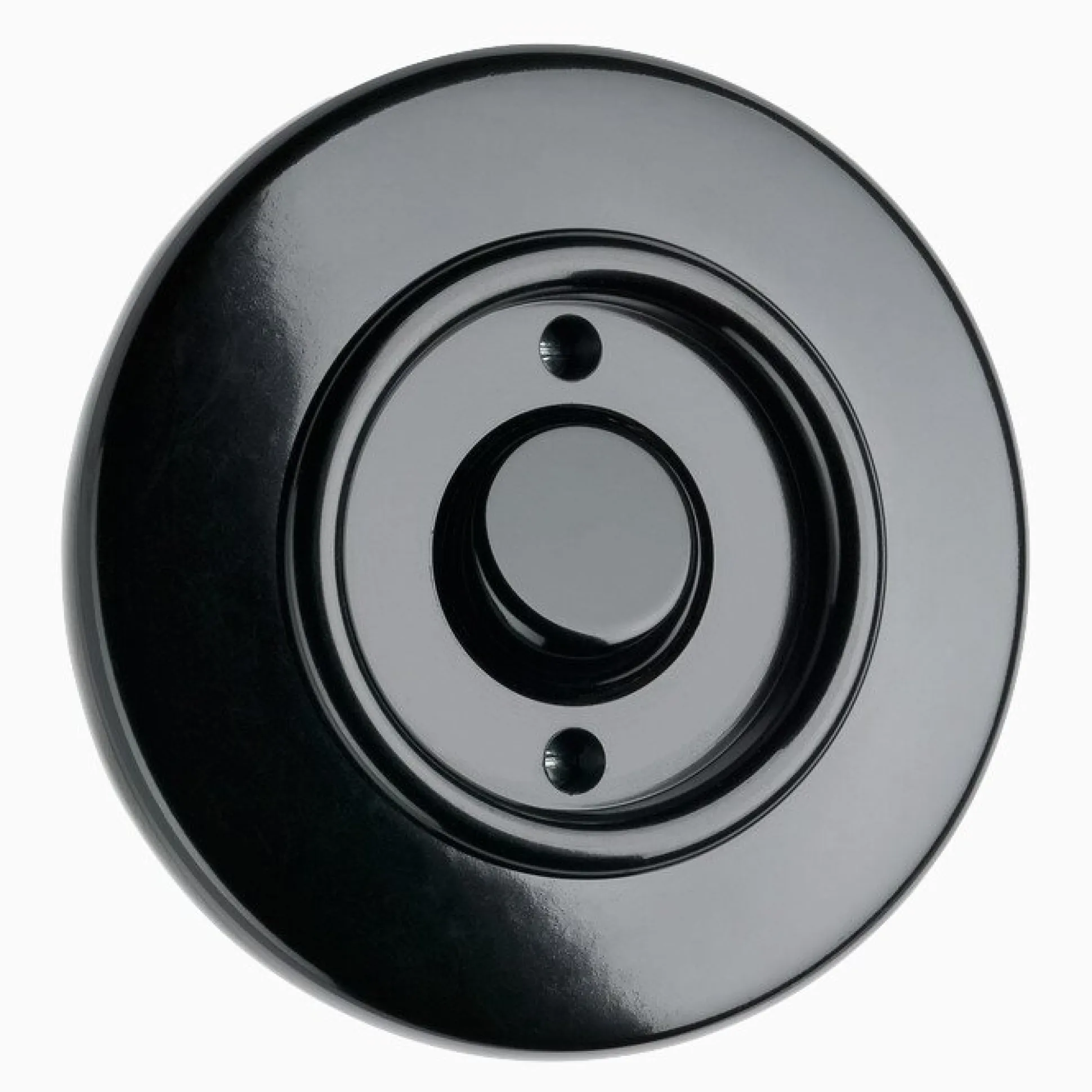 Tryckdimmer svart bakelit med ring