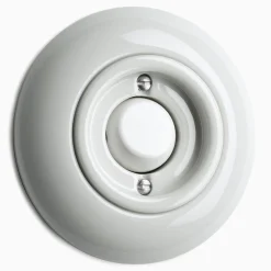 Tryckdimmer vit porslin med ring